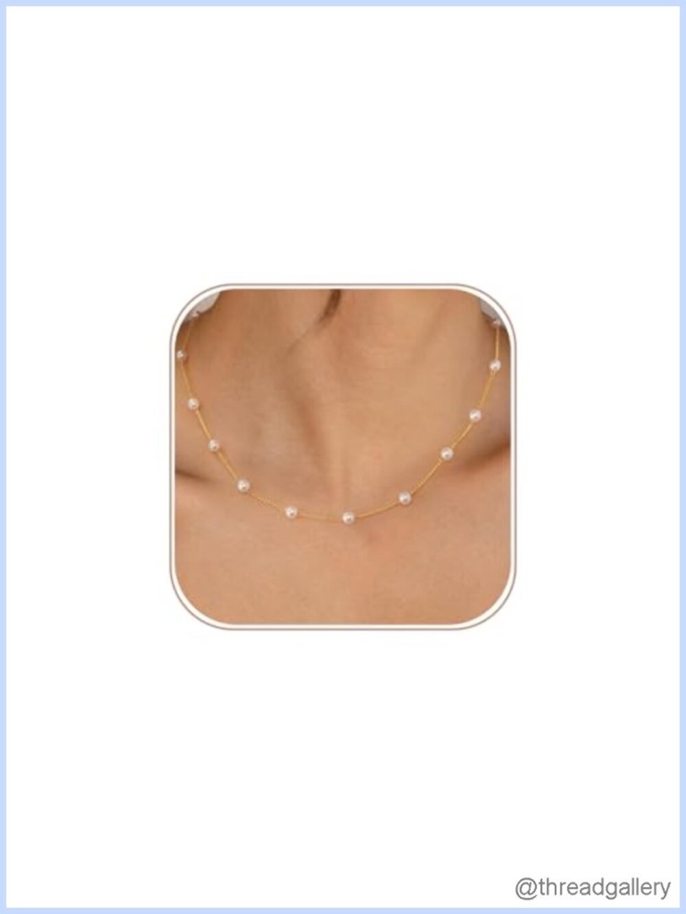 14K Gold Plated Pearl Choker Necklace Adjustable Wedding Jewelry